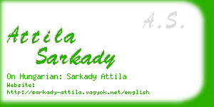 attila sarkady business card